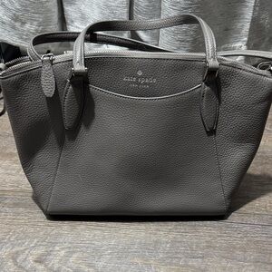 Kate Spade Charcoal Leather Satchel